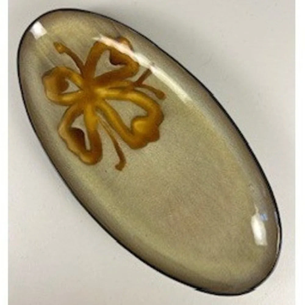 Pier 1 Kioko Hand Painted Stoneware‎ Oval Serving Dish Tray